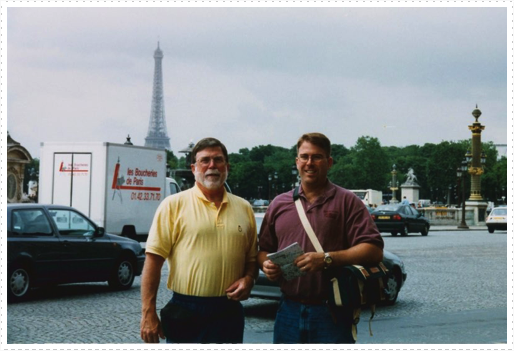Eiffel Tower in background Eiffel Tower in background